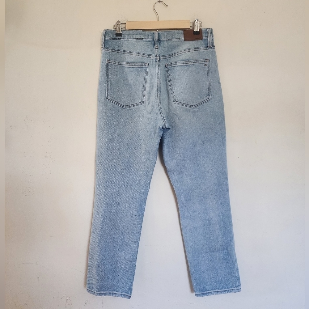 Madewell The High Rise Slim Crop Boyjean Dumas Wash Ripped Edition Size 27 MC556 - Picture 3 of 6